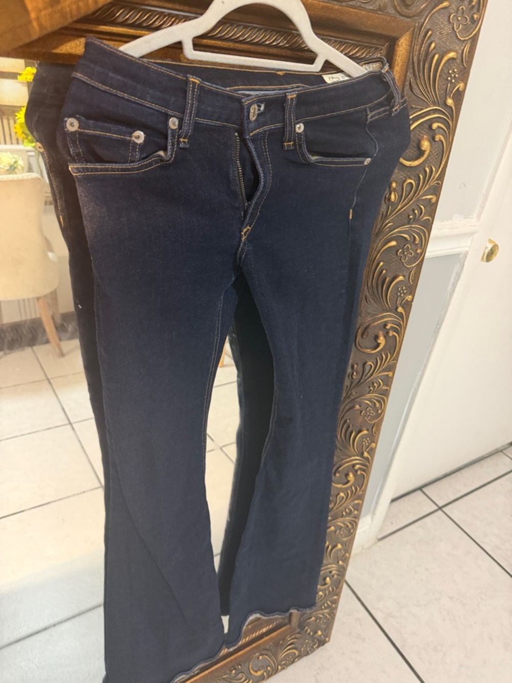 Mossimo Supply Co. Dark Blue Flare Jeans